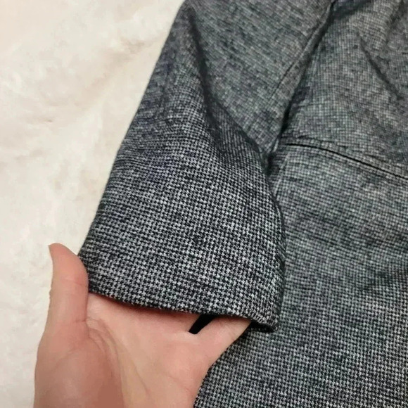 J.Mclaughlin Warrington Jacket Blazer Black Grey Wool Blend Double Breasted Sz 8 - Picture 6 of 12